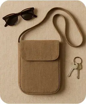 light brown compact eco shoulder bag